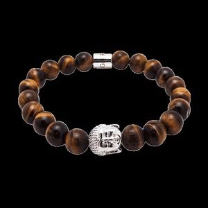 FEW LEFT! Genuine Ylw Tiger Eye Buddha Bracelet